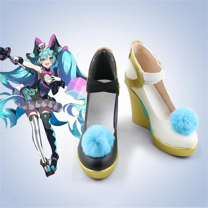 Hatsunemiku Magical Mirai Hatsune Miku Cosplay Shoes Custom Made