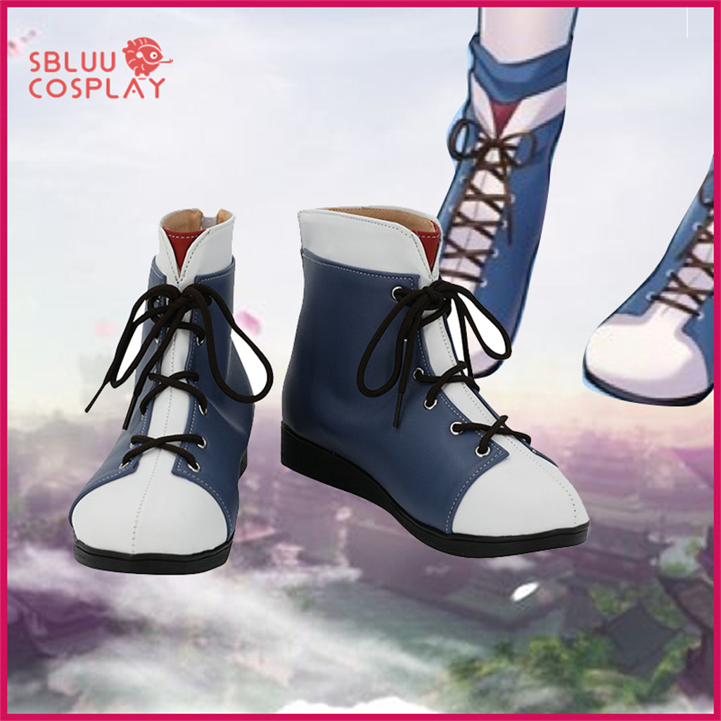 SBluuCosplay Vtuber Hololive Gawr Gura Cosplay Shoes Custom Made Boots