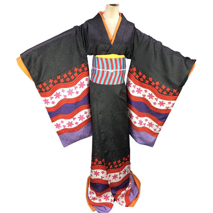 SBluuCosplay One Piece Wano Country Nico Robin Cosplay Costume Kimono Outfit - SBluuCosplay