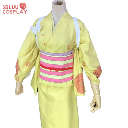 SBluuCosplay One Piece Wano Country O-Kiku Yukata Cosplay Costume Kimono Outfit - SBluuCosplay
