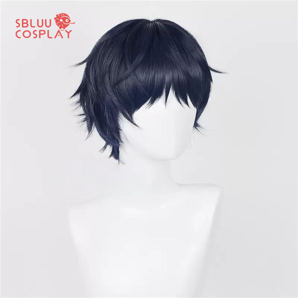 Summer Time Rendering Anime Blue-black Hair Cosplay Wig Short Hair  Halloween