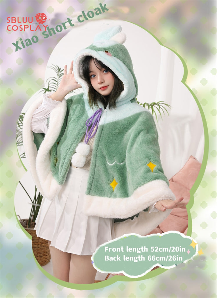 SBluuCosplay Genshin Impact Xiao Tartaglia Cosplay Costume Cloak Robe Fleece Pajamas