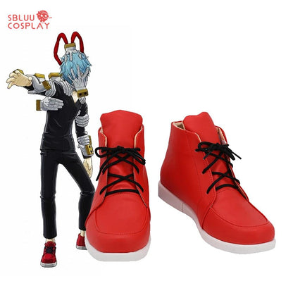 My Hero Academia Tomura Shigaraki Cosplay Shoes Custom Made Red Boots - SBluuCosplay