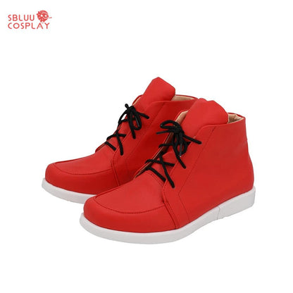 My Hero Academia Tomura Shigaraki Cosplay Shoes Custom Made Red Boots - SBluuCosplay